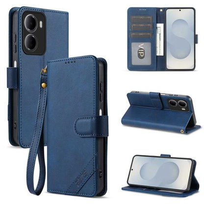 AZNS A2 Series Tri-Card Wallet RFID Vegan Leather Phone Case with Strap, For Redmi Note 17 Pro 5G Global 163mm, For Redmi Note 17 5G/4G Global 171mm, For Redmi A7 Pro 4G/5G 171mm/Poco C85x 5G, For Redmi 15a 5G/R70/R70m                                  ...