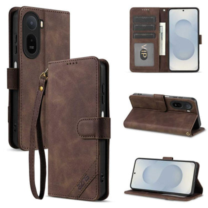 AZNS A2 Series Tri-Card Wallet RFID Vegan Leather Phone Case with Strap, For Redmi Note 17 Pro 5G Global 163mm, For Redmi Note 17 5G/4G Global 171mm, For Redmi A7 Pro 4G/5G 171mm/Poco C85x 5G, For Redmi 15a 5G/R70/R70m                                  ...