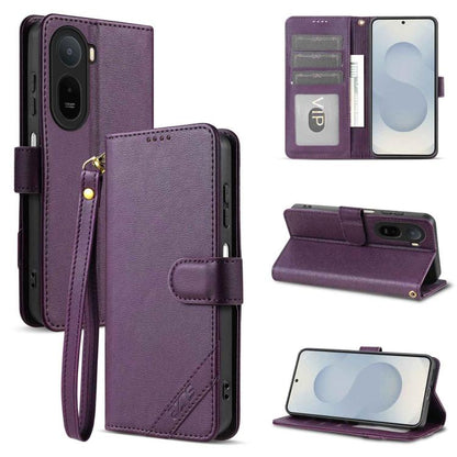AZNS A2 Series Tri-Card Wallet RFID Vegan Leather Phone Case with Strap, For Redmi Note 17 Pro 5G Global 163mm, For Redmi Note 17 5G/4G Global 171mm, For Redmi A7 Pro 4G/5G 171mm/Poco C85x 5G, For Redmi 15a 5G/R70/R70m                                  ...