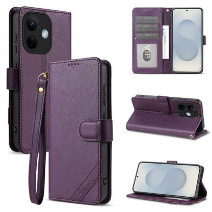 AZNS A2 Series Tri-Card Wallet RFID Vegan Leather Phone Case with Strap, For Redmi Note 17 Pro 5G Global 163mm, For Redmi Note 17 5G/4G Global 171mm, For Redmi A7 Pro 4G/5G 171mm/Poco C85x 5G, For Redmi 15a 5G/R70/R70m                                  ...