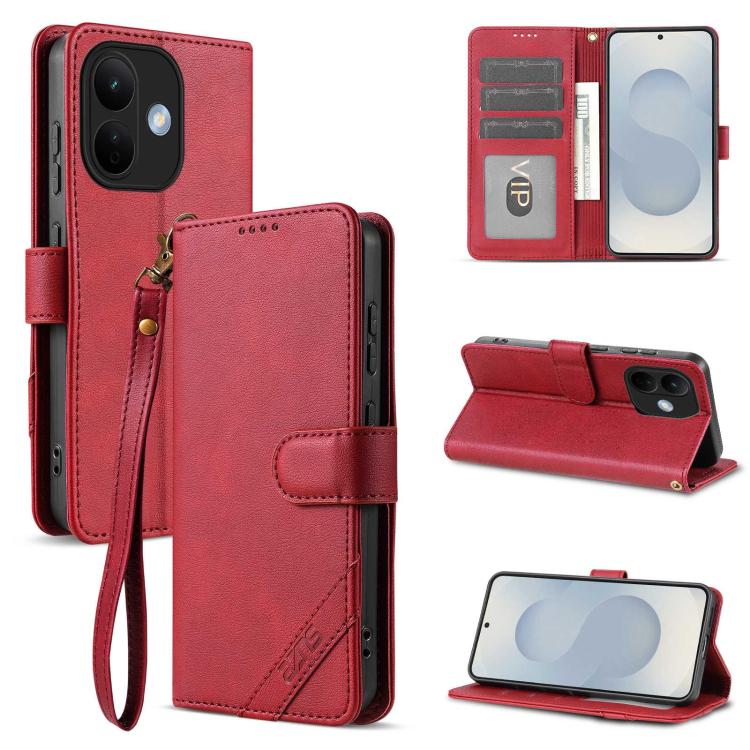 AZNS A2 Series Tri-Card Wallet RFID Vegan Leather Phone Case with Strap, For Redmi Note 17 Pro 5G Global 163mm, For Redmi Note 17 5G/4G Global 171mm, For Redmi A7 Pro 4G/5G 171mm/Poco C85x 5G, For Redmi 15a 5G/R70/R70m                                  ...
