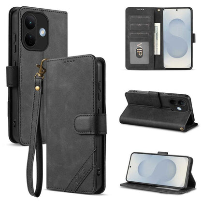 AZNS A2 Series Tri-Card Wallet RFID Vegan Leather Phone Case with Strap, For Redmi Note 17 Pro 5G Global 163mm, For Redmi Note 17 5G/4G Global 171mm, For Redmi A7 Pro 4G/5G 171mm/Poco C85x 5G, For Redmi 15a 5G/R70/R70m                                  ...