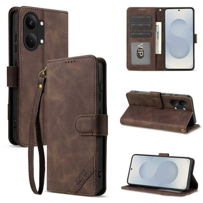 AZNS A2 Series Tri-Card Wallet RFID Vegan Leather Phone Case with Strap, For Redmi Note 17 Pro 5G Global 163mm, For Redmi Note 17 5G/4G Global 171mm, For Redmi A7 Pro 4G/5G 171mm/Poco C85x 5G, For Redmi 15a 5G/R70/R70m                                  ...