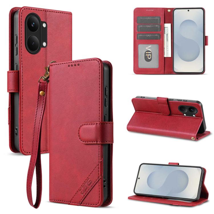 AZNS A2 Series Tri-Card Wallet RFID Vegan Leather Phone Case with Strap, For Redmi Note 17 Pro 5G Global 163mm, For Redmi Note 17 5G/4G Global 171mm, For Redmi A7 Pro 4G/5G 171mm/Poco C85x 5G, For Redmi 15a 5G/R70/R70m                                  ...