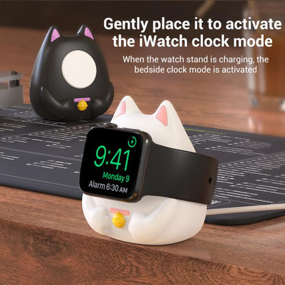 XDcase Support de chargement pour Apple Watch au design Chat porte-bonheur