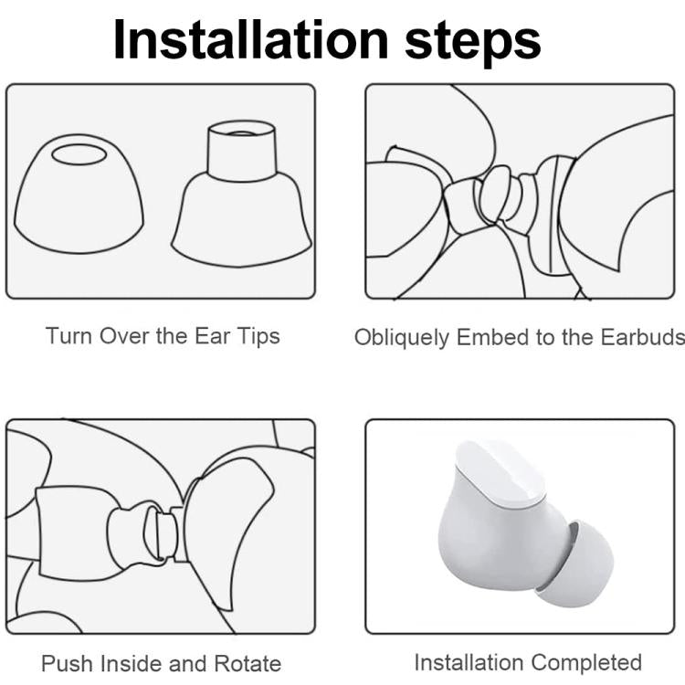 XDcase 3 Pairs Replacement Silicone Ear Tips Kit, S/M/L Size, For Beats Studio Buds