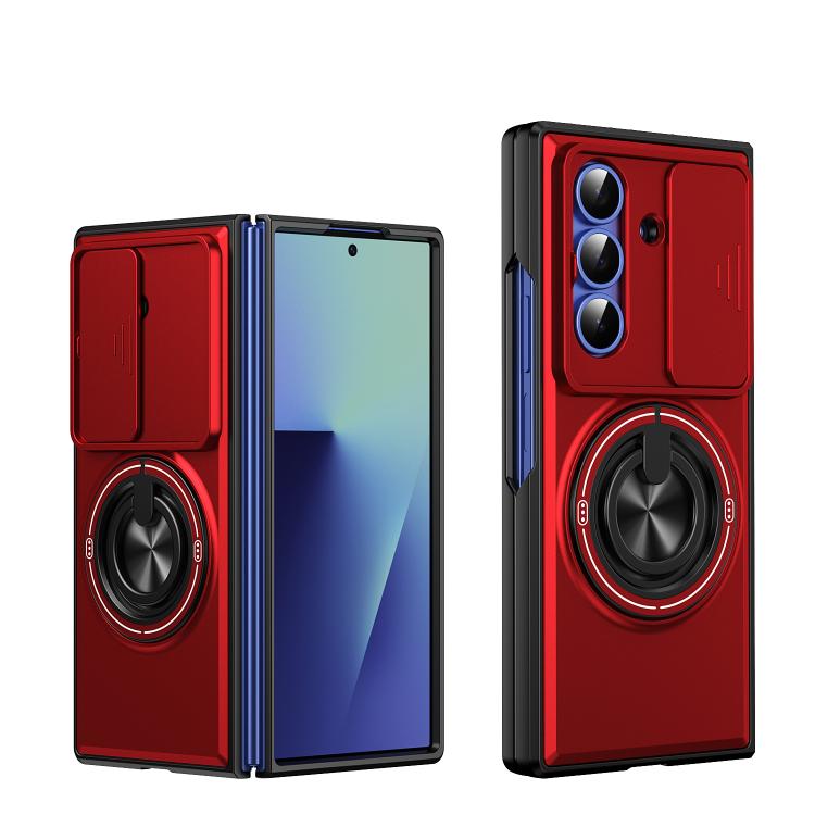 Lens Sliding Window Multifunctional Magnetic Shockproof Phone Case, For Galaxy Z Fold8 5G, For Samsung Galaxy Z Fold7 5G, For Galaxy Z Flip7 5G, For Galaxy Z Fold6 5G, For Galaxy Z Fold5 5G, For Galaxy Z Fold4 5G, For Galaxy Z Flip4 5G                 ...