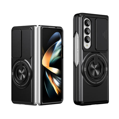Lens Sliding Window Multifunctional Magnetic Shockproof Phone Case, For Galaxy Z Fold8 5G, For Samsung Galaxy Z Fold7 5G, For Galaxy Z Flip7 5G, For Galaxy Z Fold6 5G, For Galaxy Z Fold5 5G, For Galaxy Z Fold4 5G, For Galaxy Z Flip4 5G                 ...