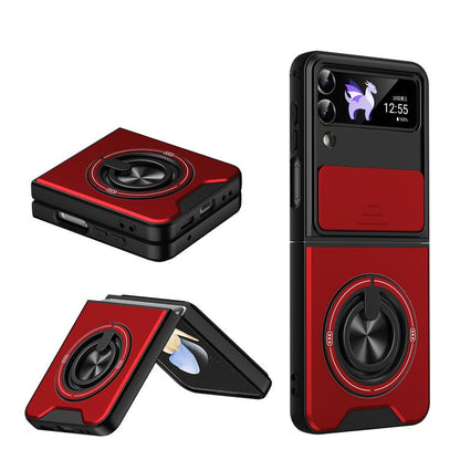 Lens Sliding Window Multifunctional Magnetic Shockproof Phone Case, For Galaxy Z Fold8 5G, For Samsung Galaxy Z Fold7 5G, For Galaxy Z Flip7 5G, For Galaxy Z Fold6 5G, For Galaxy Z Fold5 5G, For Galaxy Z Fold4 5G, For Galaxy Z Flip4 5G                 ...