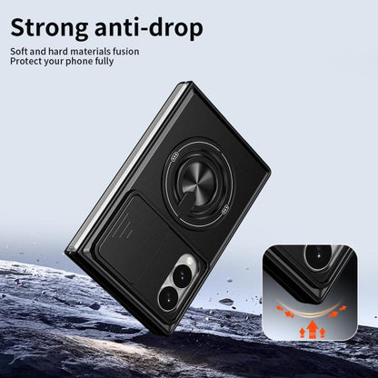 Lens Sliding Window Multifunctional Magnetic Shockproof Phone Case, For Galaxy Z Fold8 5G, For Samsung Galaxy Z Fold7 5G, For Galaxy Z Flip7 5G, For Galaxy Z Fold6 5G, For Galaxy Z Fold5 5G, For Galaxy Z Fold4 5G, For Galaxy Z Flip4 5G                 ...