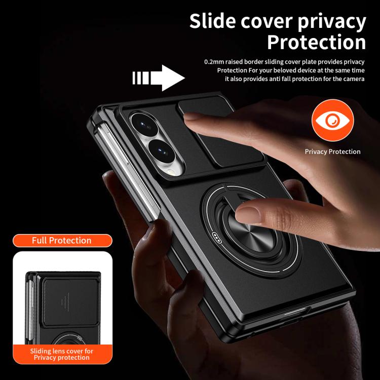 Lens Sliding Window Multifunctional Magnetic Shockproof Phone Case, For Galaxy Z Fold8 5G, For Samsung Galaxy Z Fold7 5G, For Galaxy Z Flip7 5G, For Galaxy Z Fold6 5G, For Galaxy Z Fold5 5G, For Galaxy Z Fold4 5G, For Galaxy Z Flip4 5G                 ...