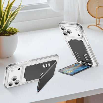 Magnetic Metal Card Clip Bag with Foldable Holder