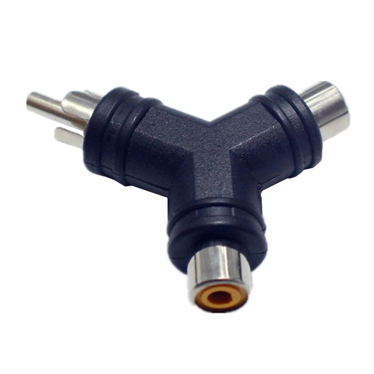 Adaptateur RCA Y Mâle vers 2 RCA Femelle, Adaptateur RCA Mâle vers 2 RCA Femelle