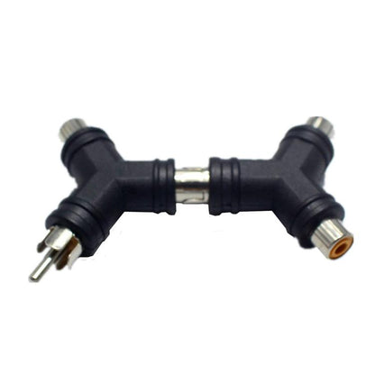 Adaptateur RCA Y Mâle vers 2 RCA Femelle, Adaptateur RCA Mâle vers 2 RCA Femelle