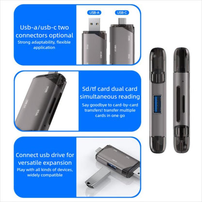 5 in 1 USB3.0 Multi-functional High-speed Card Reader, 5 in 1