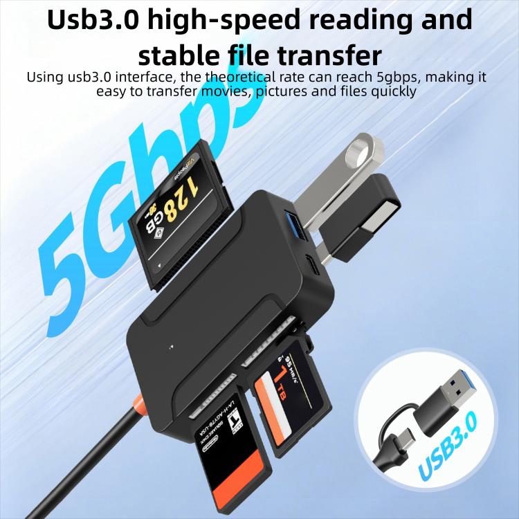 8 in 1 Multi-functional High-speed Card Reader, 8 in 1
