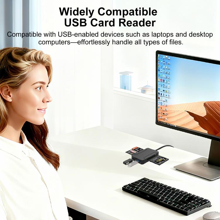 8 in 1 Multi-functional High-speed Card Reader, 8 in 1