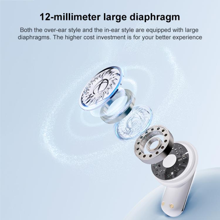 J-Q10 2 in 1 Clip-On and In-Ear Dual Earbuds ENC Noise Reduction True Wireless Bluetooth Earphones