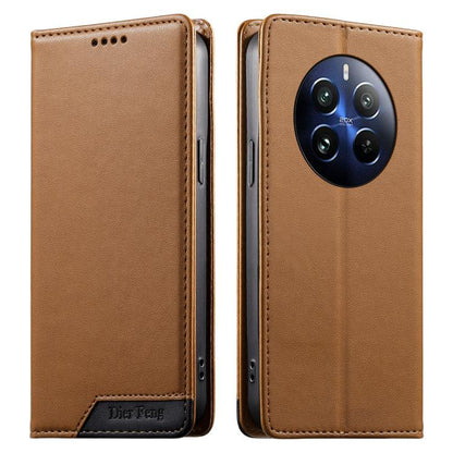 Dierfeng Splicing Strong Magnetic RFID Vegan Leather Phone Case, For Realme C63 4G / C61 4G / Narzo N63 4G, For Realme 12 5G / 12x 5G / C65 5G, For Realme GT 6 Global, For Realme 12+ / Narzo 70 5G, For Realme C67 4G / 12 Lite 4G                        ...