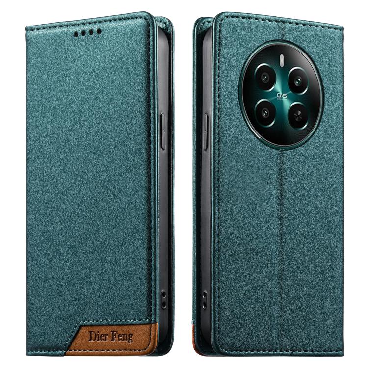 Dierfeng Splicing Strong Magnetic RFID Vegan Leather Phone Case, For Realme C63 4G / C61 4G / Narzo N63 4G, For Realme 12 5G / 12x 5G / C65 5G, For Realme GT 6 Global, For Realme 12+ / Narzo 70 5G, For Realme C67 4G / 12 Lite 4G                        ...