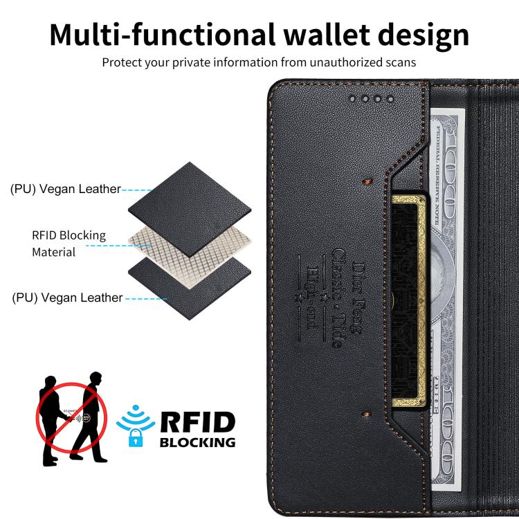 Dierfeng Splicing Strong Magnetic RFID Vegan Leather Phone Case, For Realme C63 4G / C61 4G / Narzo N63 4G, For Realme 12 5G / 12x 5G / C65 5G, For Realme GT 6 Global, For Realme 12+ / Narzo 70 5G, For Realme C67 4G / 12 Lite 4G                        ...