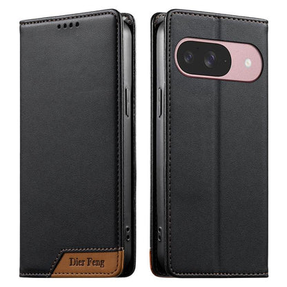 Dierfeng Splicing Strong Magnetic RFID Vegan Leather Phone Case, For Google Pixel 11 Pro XL, For Google Pixel 11 / Pixel 11 Pro, For Google Pixel 10a, For Google Pixel 10 Pro XL / Pixel 9 Pro XL, For Google Pixel 10 / 10 Pro / Pixel 9 / 9 Pro          ...