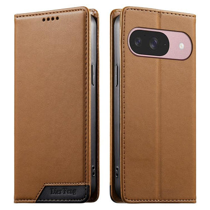 Dierfeng Splicing Strong Magnetic RFID Vegan Leather Phone Case, For Google Pixel 11 Pro XL, For Google Pixel 11 / Pixel 11 Pro, For Google Pixel 10a, For Google Pixel 10 Pro XL / Pixel 9 Pro XL, For Google Pixel 10 / 10 Pro / Pixel 9 / 9 Pro          ...