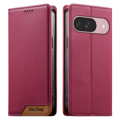 Dierfeng Splicing Strong Magnetic RFID Vegan Leather Phone Case, For Google Pixel 11 Pro XL, For Google Pixel 11 / Pixel 11 Pro, For Google Pixel 10a, For Google Pixel 10 Pro XL / Pixel 9 Pro XL, For Google Pixel 10 / 10 Pro / Pixel 9 / 9 Pro          ...