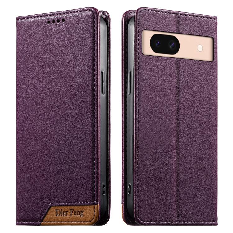 Dierfeng Splicing Strong Magnetic RFID Vegan Leather Phone Case, For Google Pixel 11 Pro XL, For Google Pixel 11 / Pixel 11 Pro, For Google Pixel 10a, For Google Pixel 10 Pro XL / Pixel 9 Pro XL, For Google Pixel 10 / 10 Pro / Pixel 9 / 9 Pro          ...