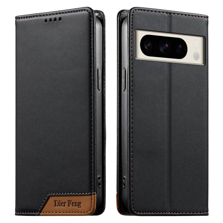 Dierfeng Splicing Strong Magnetic RFID Vegan Leather Phone Case, For Google Pixel 11 Pro XL, For Google Pixel 11 / Pixel 11 Pro, For Google Pixel 10a, For Google Pixel 10 Pro XL / Pixel 9 Pro XL, For Google Pixel 10 / 10 Pro / Pixel 9 / 9 Pro          ...