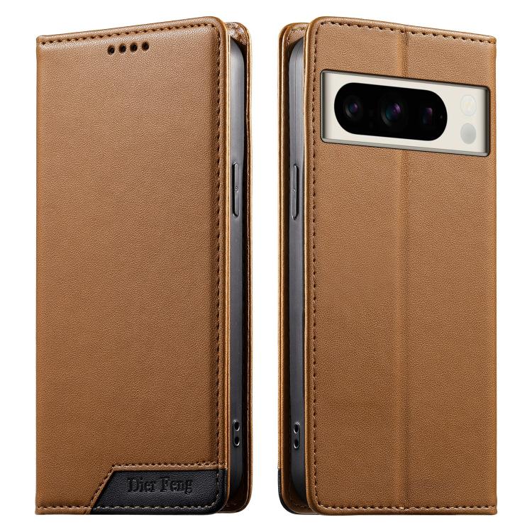 Dierfeng Splicing Strong Magnetic RFID Vegan Leather Phone Case, For Google Pixel 11 Pro XL, For Google Pixel 11 / Pixel 11 Pro, For Google Pixel 10a, For Google Pixel 10 Pro XL / Pixel 9 Pro XL, For Google Pixel 10 / 10 Pro / Pixel 9 / 9 Pro          ...