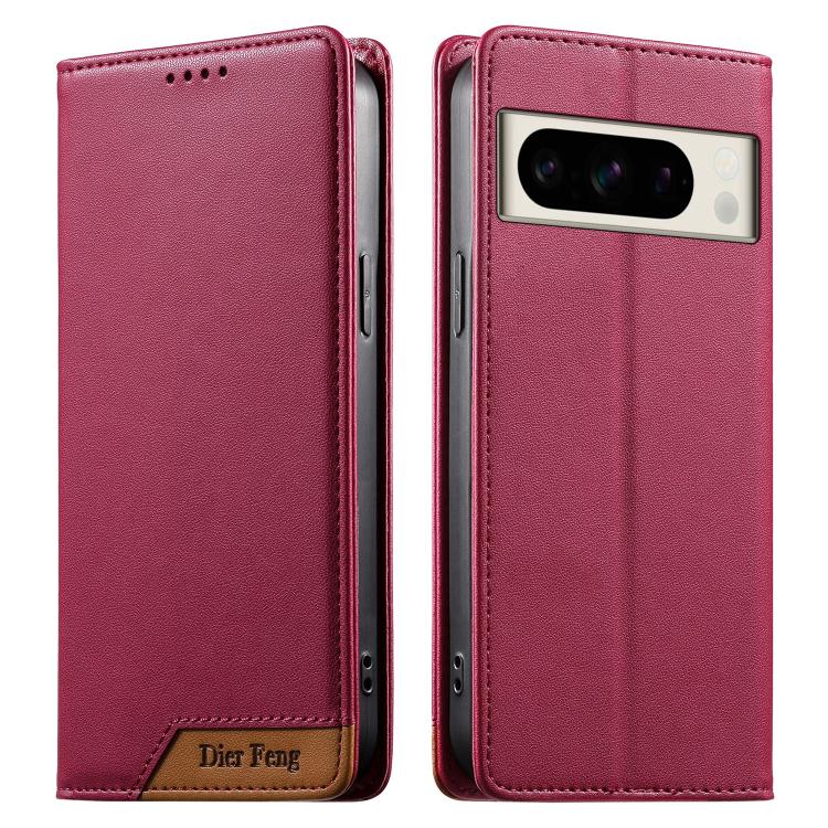 Dierfeng Splicing Strong Magnetic RFID Vegan Leather Phone Case, For Google Pixel 11 Pro XL, For Google Pixel 11 / Pixel 11 Pro, For Google Pixel 10a, For Google Pixel 10 Pro XL / Pixel 9 Pro XL, For Google Pixel 10 / 10 Pro / Pixel 9 / 9 Pro          ...