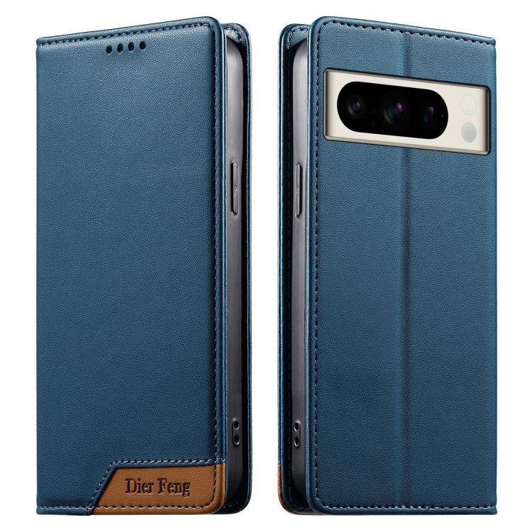 Dierfeng Splicing Strong Magnetic RFID Vegan Leather Phone Case, For Google Pixel 11 Pro XL, For Google Pixel 11 / Pixel 11 Pro, For Google Pixel 10a, For Google Pixel 10 Pro XL / Pixel 9 Pro XL, For Google Pixel 10 / 10 Pro / Pixel 9 / 9 Pro          ...