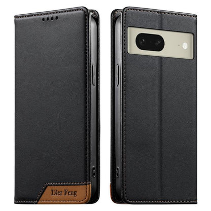 Dierfeng Splicing Strong Magnetic RFID Vegan Leather Phone Case, For Google Pixel 11 Pro XL, For Google Pixel 11 / Pixel 11 Pro, For Google Pixel 10a, For Google Pixel 10 Pro XL / Pixel 9 Pro XL, For Google Pixel 10 / 10 Pro / Pixel 9 / 9 Pro          ...
