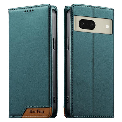 Dierfeng Splicing Strong Magnetic RFID Vegan Leather Phone Case, For Google Pixel 11 Pro XL, For Google Pixel 11 / Pixel 11 Pro, For Google Pixel 10a, For Google Pixel 10 Pro XL / Pixel 9 Pro XL, For Google Pixel 10 / 10 Pro / Pixel 9 / 9 Pro          ...