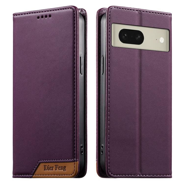 Dierfeng Splicing Strong Magnetic RFID Vegan Leather Phone Case, For Google Pixel 11 Pro XL, For Google Pixel 11 / Pixel 11 Pro, For Google Pixel 10a, For Google Pixel 10 Pro XL / Pixel 9 Pro XL, For Google Pixel 10 / 10 Pro / Pixel 9 / 9 Pro          ...