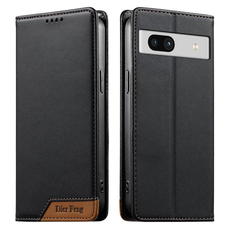 Dierfeng Splicing Strong Magnetic RFID Vegan Leather Phone Case, For Google Pixel 11 Pro XL, For Google Pixel 11 / Pixel 11 Pro, For Google Pixel 10a, For Google Pixel 10 Pro XL / Pixel 9 Pro XL, For Google Pixel 10 / 10 Pro / Pixel 9 / 9 Pro          ...