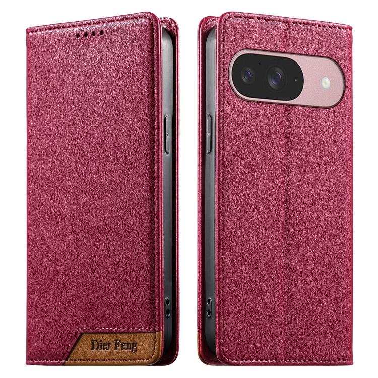 Dierfeng Splicing Strong Magnetic RFID Vegan Leather Phone Case, For Google Pixel 11 Pro XL, For Google Pixel 11 / Pixel 11 Pro, For Google Pixel 10a, For Google Pixel 10 Pro XL / Pixel 9 Pro XL, For Google Pixel 10 / 10 Pro / Pixel 9 / 9 Pro          ...