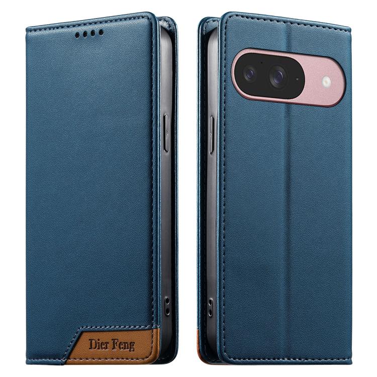 Dierfeng Splicing Strong Magnetic RFID Vegan Leather Phone Case, For Google Pixel 11 Pro XL, For Google Pixel 11 / Pixel 11 Pro, For Google Pixel 10a, For Google Pixel 10 Pro XL / Pixel 9 Pro XL, For Google Pixel 10 / 10 Pro / Pixel 9 / 9 Pro          ...