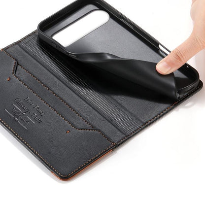 Dierfeng Splicing Strong Magnetic RFID Vegan Leather Phone Case, For Google Pixel 11 Pro XL, For Google Pixel 11 / Pixel 11 Pro, For Google Pixel 10a, For Google Pixel 10 Pro XL / Pixel 9 Pro XL, For Google Pixel 10 / 10 Pro / Pixel 9 / 9 Pro          ...