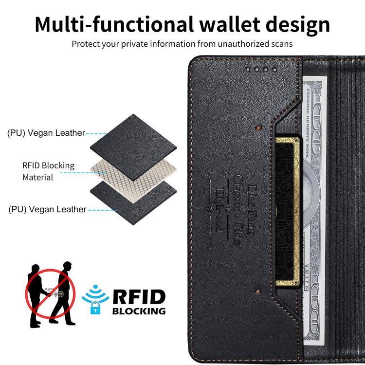 Dierfeng Splicing Strong Magnetic RFID Vegan Leather Phone Case, For Google Pixel 11 Pro XL, For Google Pixel 11 / Pixel 11 Pro, For Google Pixel 10a, For Google Pixel 10 Pro XL / Pixel 9 Pro XL, For Google Pixel 10 / 10 Pro / Pixel 9 / 9 Pro          ...