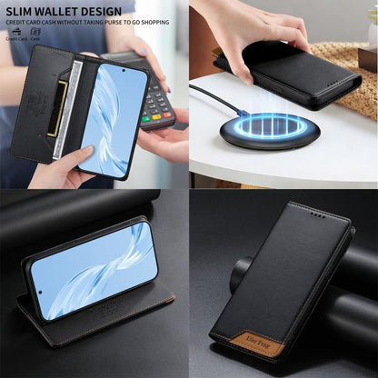 Dierfeng Splicing Strong Magnetic RFID Vegan Leather Phone Case, For Google Pixel 11 Pro XL, For Google Pixel 11 / Pixel 11 Pro, For Google Pixel 10a, For Google Pixel 10 Pro XL / Pixel 9 Pro XL, For Google Pixel 10 / 10 Pro / Pixel 9 / 9 Pro          ...