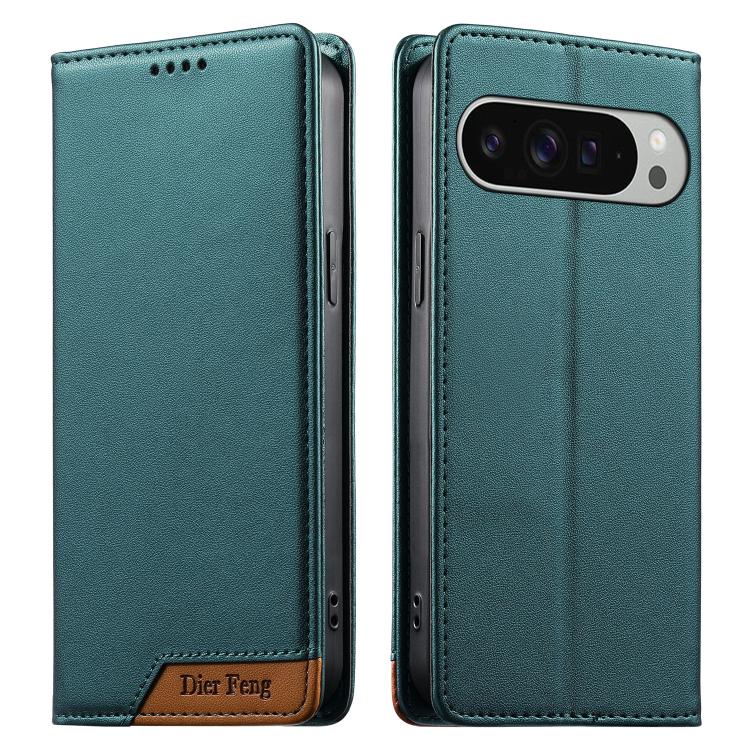 Dierfeng Splicing Strong Magnetic RFID Vegan Leather Phone Case, For Google Pixel 11 Pro XL, For Google Pixel 11 / Pixel 11 Pro, For Google Pixel 10a, For Google Pixel 10 Pro XL / Pixel 9 Pro XL, For Google Pixel 10 / 10 Pro / Pixel 9 / 9 Pro          ...