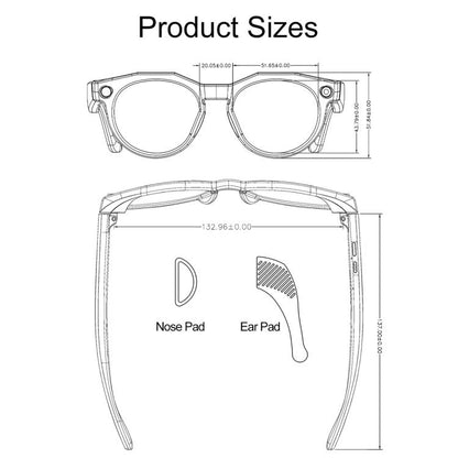 W611Pro Smart AI Glasses 8MP Camera, WIFI, AI Translation