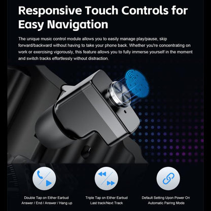 GT99 1.53-inch Display 2-in-1 Smart Sports Watch TWS Bluetooth Earphones