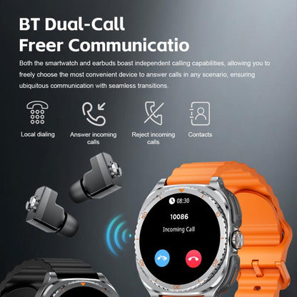GT99 1.53-inch Display 2-in-1 Smart Sports Watch TWS Bluetooth Earphones