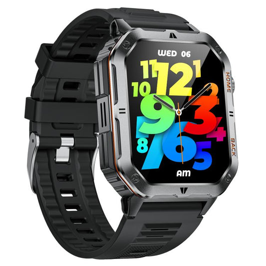 Montre intelligente d'aventure en plein air MT62 avec écran IPS de 2,01 pouces, batterie de 1000 mAh et lampe de poche
