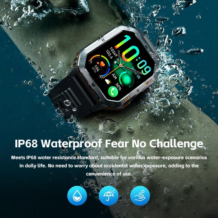 MT62 2.01-inch IPS Display Outdoor Adventures Smart Watch with 1000mAh Battery & Flashlight