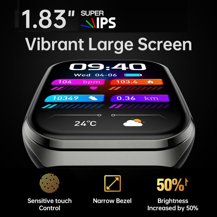 MT66 1.83-inch IPS Curved Screen Smart Watch with 1000mAh Battery