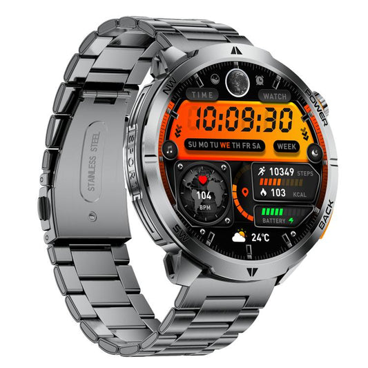 MT68 Montre connectée d'aventure avec écran IPS de 1,7 pouce, batterie de 1000 mAh et lampe de poche